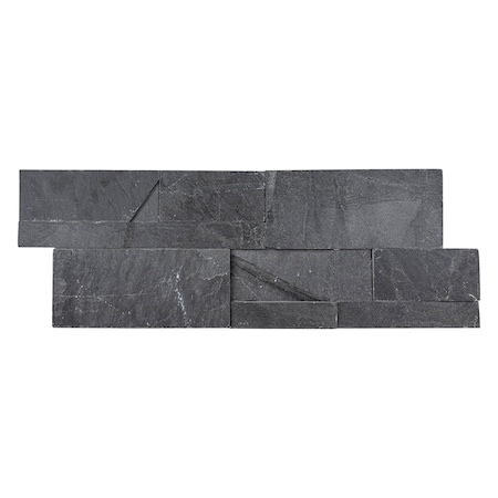 Msi Premium Black Splitface Ledger Panel 9'' x 24'' Slate Wall Tile, 3PK ZOR-PNL-0162